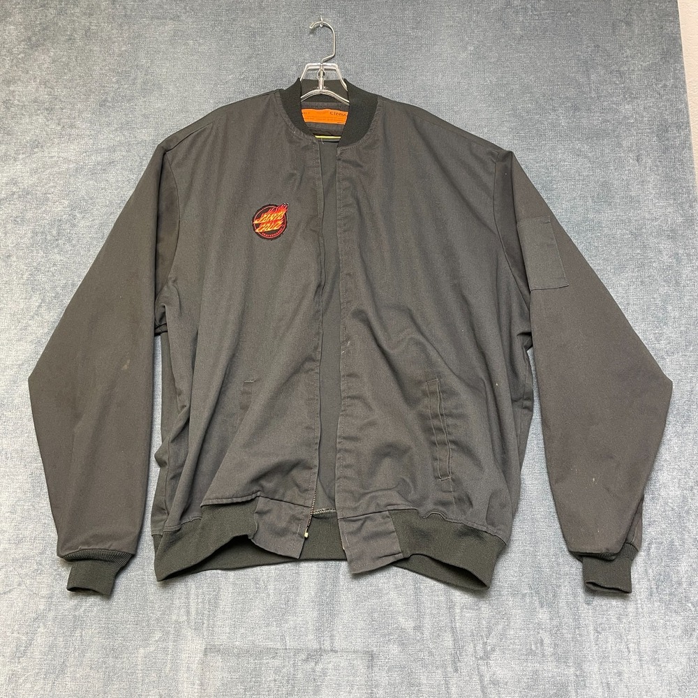 Cintas Skateboards Bomber Jacket Mens 4XLT Black Pockets Streetwear Full Zip